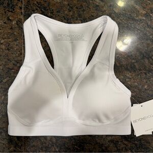 Beyond Yoga White Sports Bra
